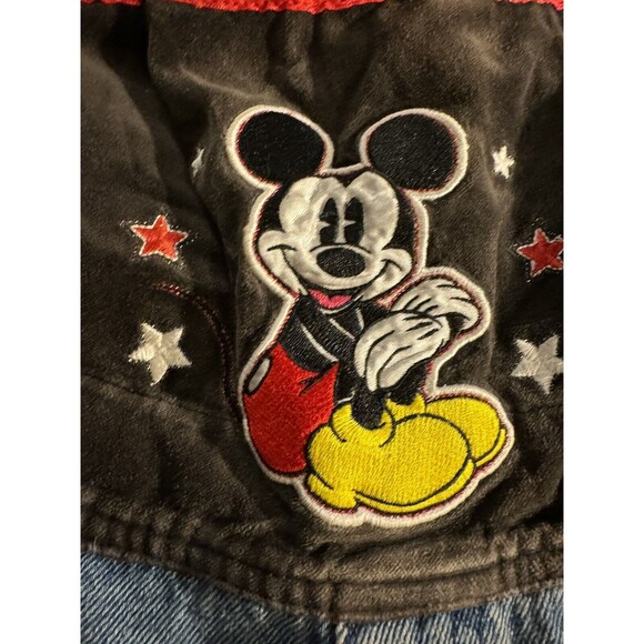 Vintage 90s Disney Mickey Mouse Girls Denim Overalls Size 12 Jumpsuit - Picture 11 of 13